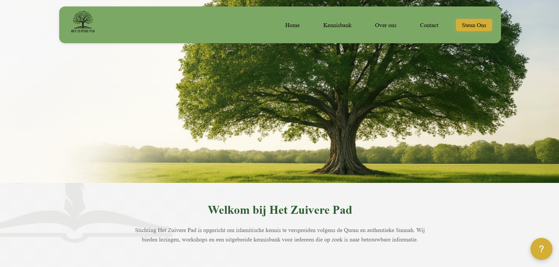 Stichting Het Zuivere Pad Website Screenshot